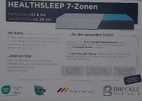 Breckle neuw 90 x 200 H3 Healthsleep 7-Zonen Matratze inkl Topper Niedersachsen - Osterode am Harz Vorschau