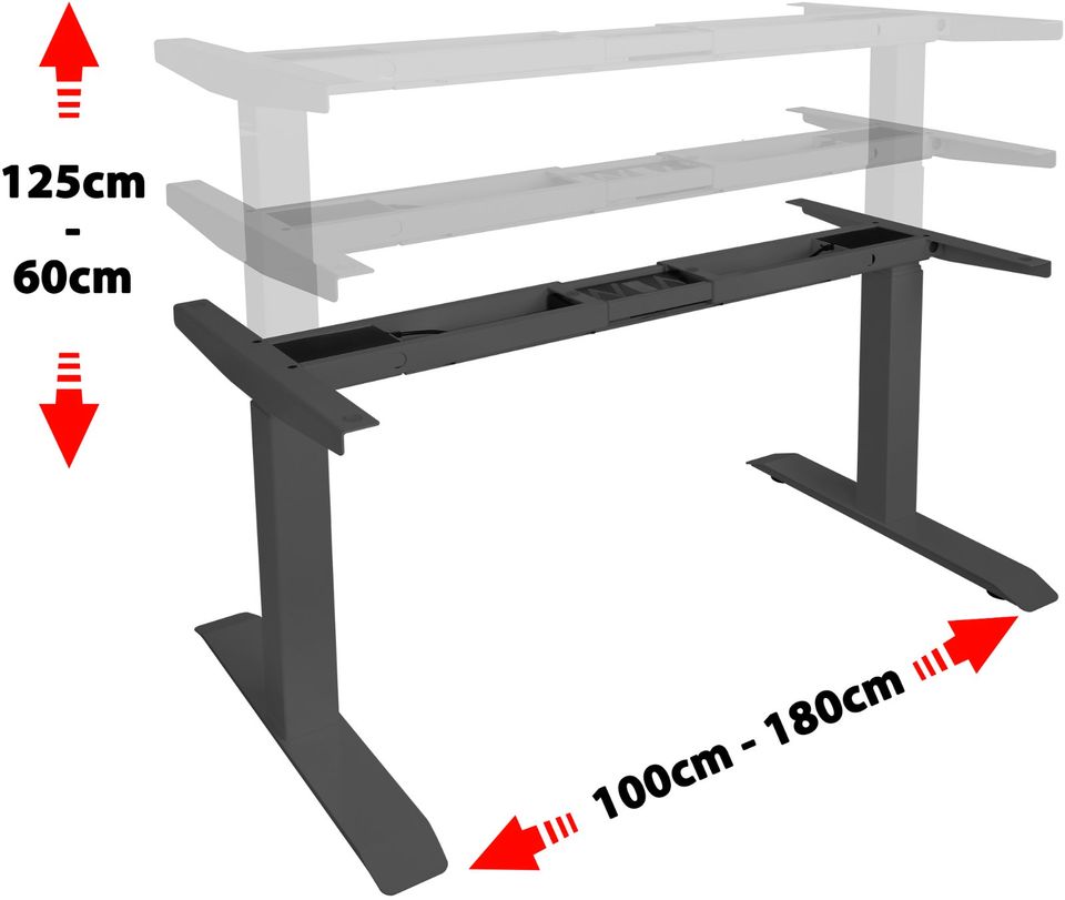 Poppstar Elektrisch höhenverstellbarer Schreibtisch mit 139,5x80* in Höpfingen