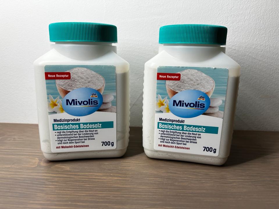2x Basisches Badesalz mit Malachit- Edelstein von Mivolis 1,4kg in Pohlheim