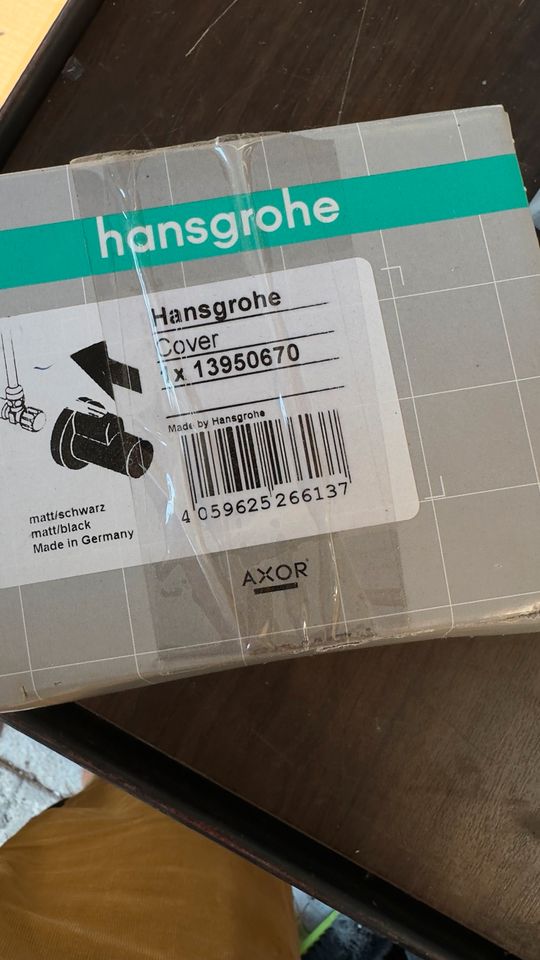 Eck Ventil Abdeckung Art. Nr13950670  matt schwarz NEU Hansgrohe in Obing