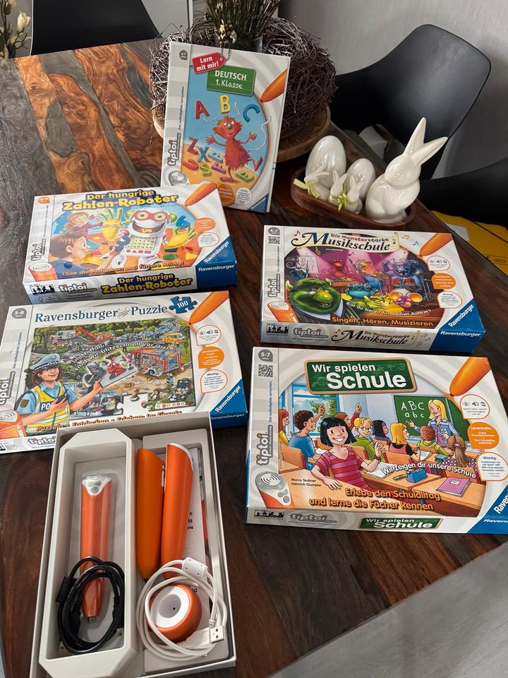Tip Toi Stifte Buch Puzzle Spiele  Schule, Zahlenroboter, Musik in Mörfelden-Walldorf