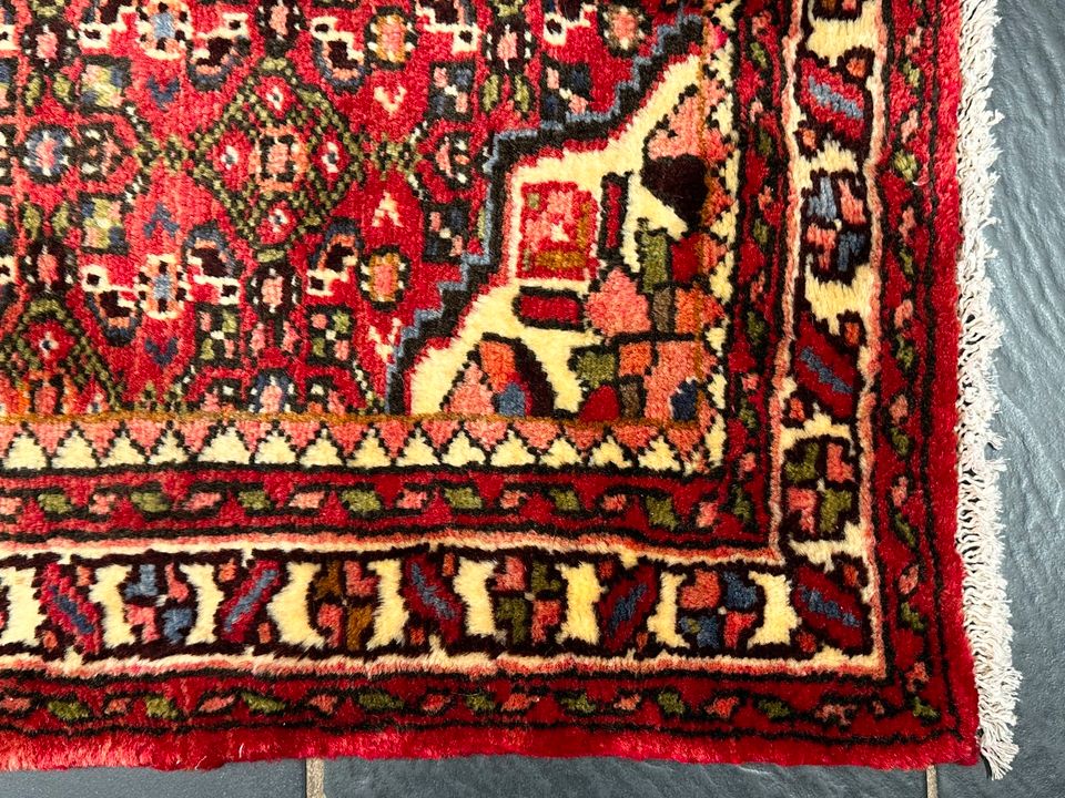 Handgeknüpfter Perser Orientteppich: Hamadan Läufer 384x82cm in Wuppertal