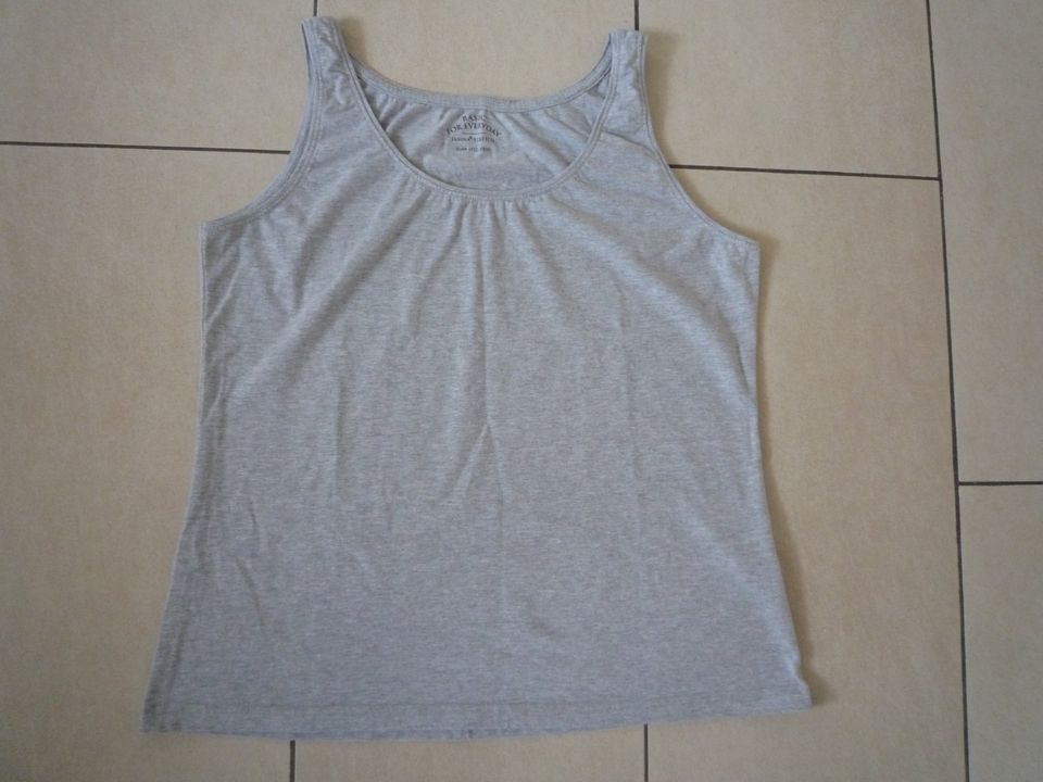 Top Shirt ärmellos Janina Stretch in silber/grau Gr. 48 in Homburg