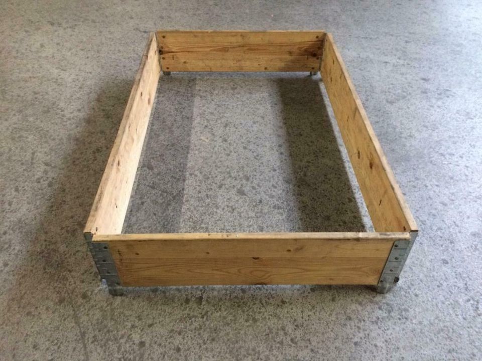 Gebrauchte PalettenAufsatzrahmen aus Holz, Hochbeet, klappbar in
