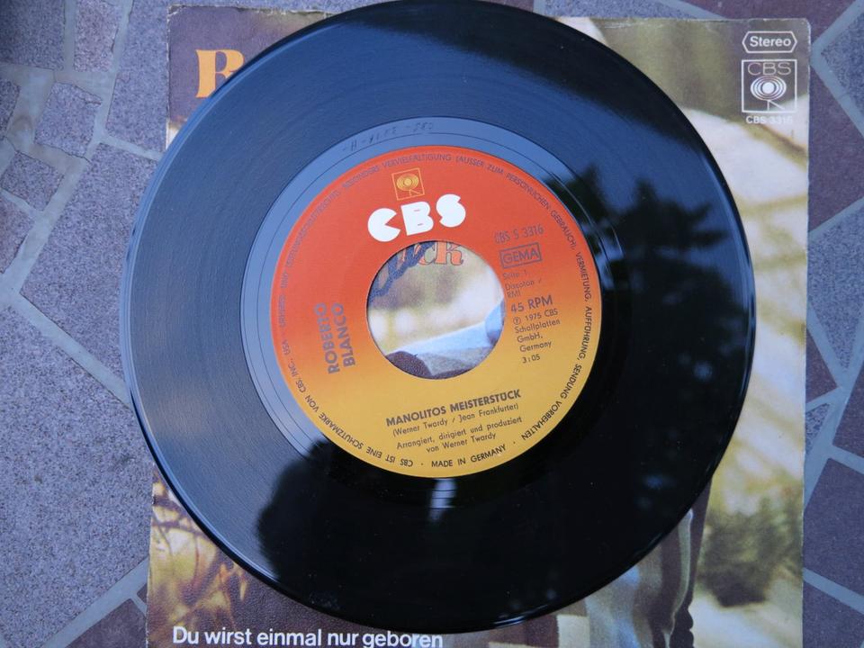 Roberto Blanco Manolitos Schallplatte 7“ Single Autogramm VINYL in Hückelhoven