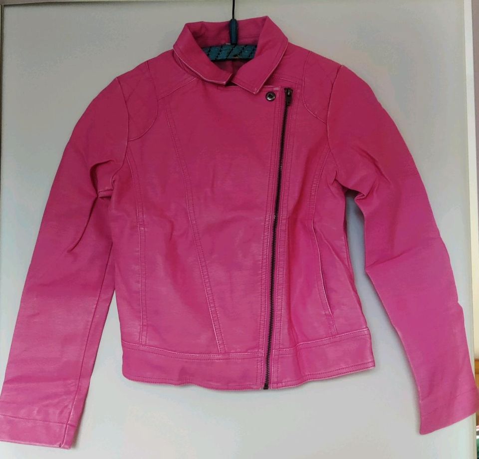 Jacke pink Kunstleder Mädchen Größe 158 in Annahütte