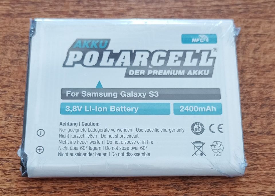 POLARCELL Akku für Samsung Galaxy S3 - 2400 mAh - NEU in Lenting