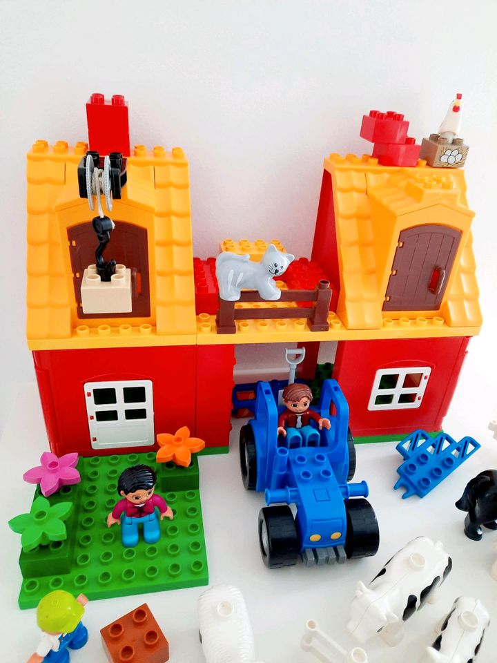 Lego Duplo 4665 großer Bauernhof mit Traktor Tiere Haus Zäune in Husby