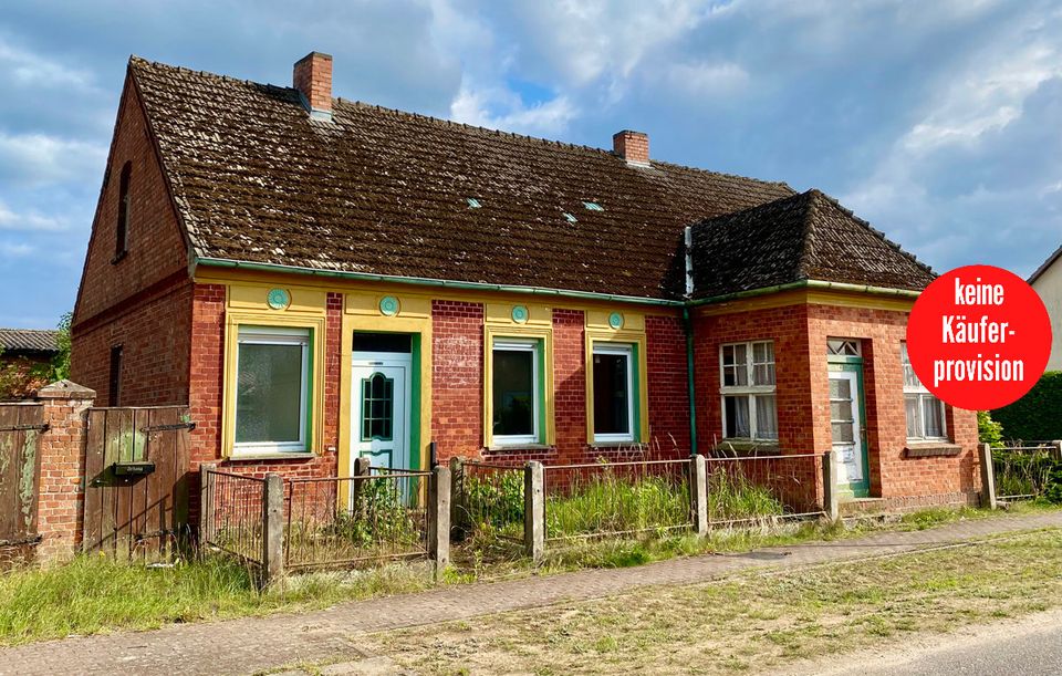 HORN IMMOBILIEN ++ 2.000 m² Grundstück + stark sanierungsbedürftiges Haus bei Jatznick in Jatznick