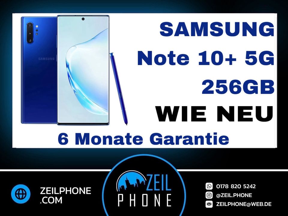 ⭐️ Samsung Note 10 Plus 5G / 256GB / Blue ⭐️ WIE NEU ⭐️ in Frankfurt am Main