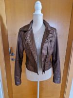 Vintage Kunstleder jacke Bikerjacke metallic bronze S Bayern - Erlenbach am Main  Vorschau