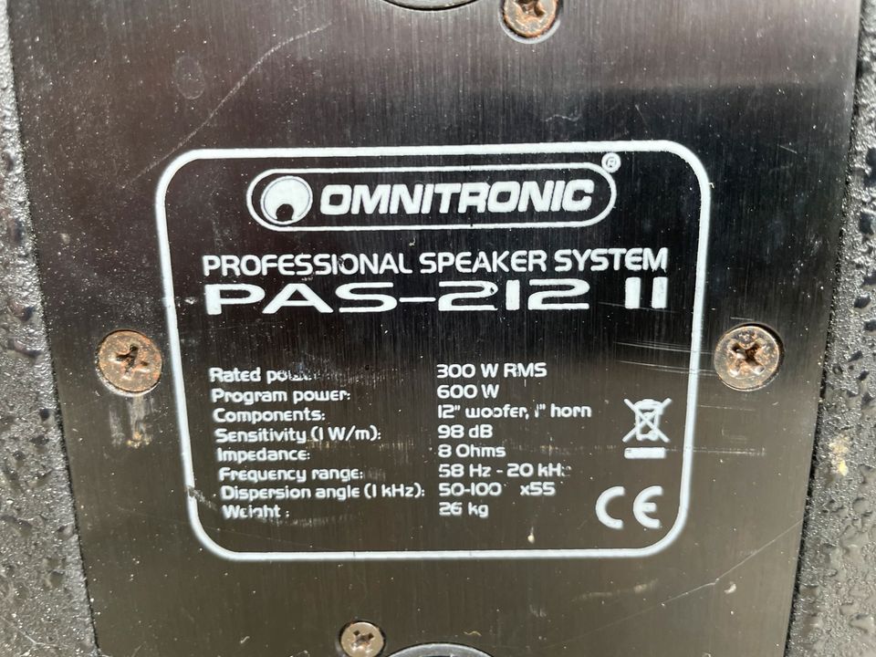 4 Stück OMNITRONIC PAS-212 Ii MuFu-Box in Brüggen
