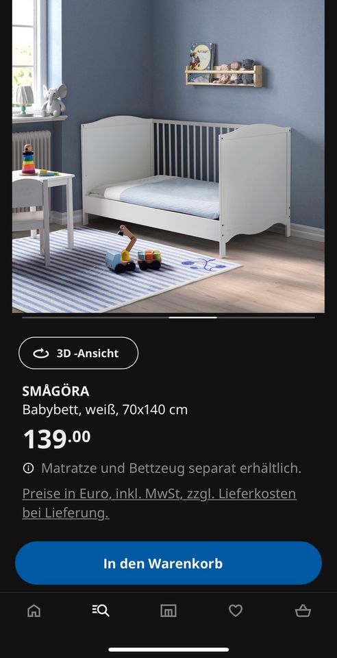Babybett und Matratze Ikea - wie neu in Köln