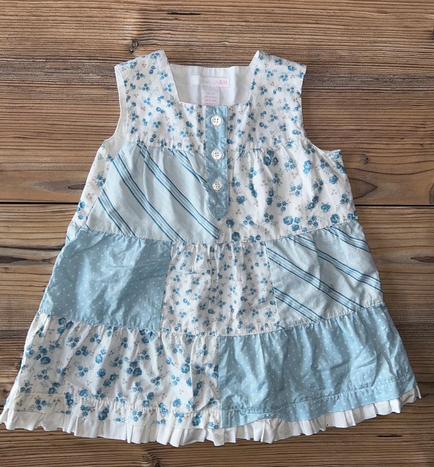 H&M vintage Kleid blau Blumen Gr 80 in Lörrach