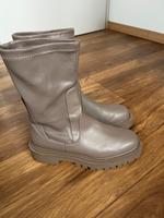 H&M Stiefel Chelsea Boot, 40, chunky Blogger Plateau Taupe Sachsen - Lampertswalde bei Großenhain Vorschau