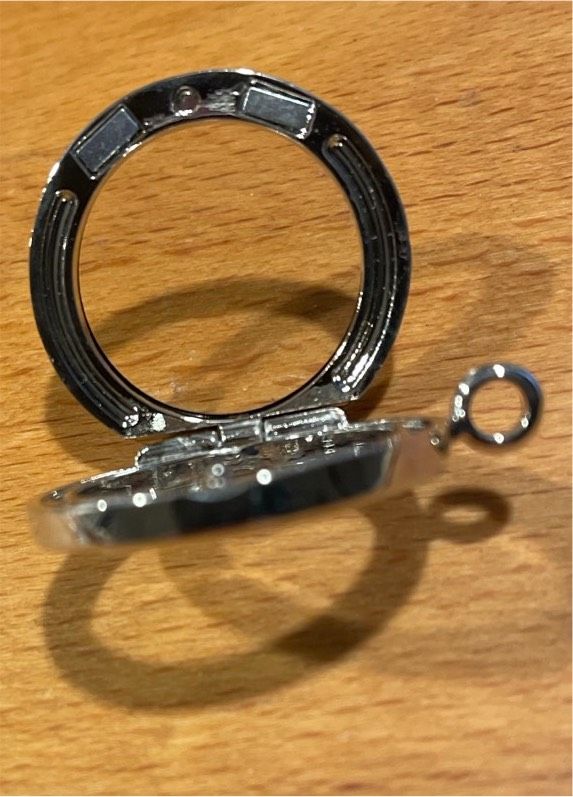 Medaillon und Ring zum Befüllen Glas Silber Magnet in München