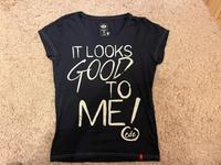 edc esprit T-Shirt Kurzarm dunkelblau Spruch Print happy good XS Altona - Hamburg Rissen Vorschau