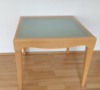 kleiner Holztisch 90x90 mit Glasplatte ausziehbar auf 90x180 Baden-Württemberg - Trossingen Vorschau