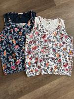 2x Cecil Tops weiß/blau mit Blumenmuster Niedersachsen - Barnstorf Vorschau