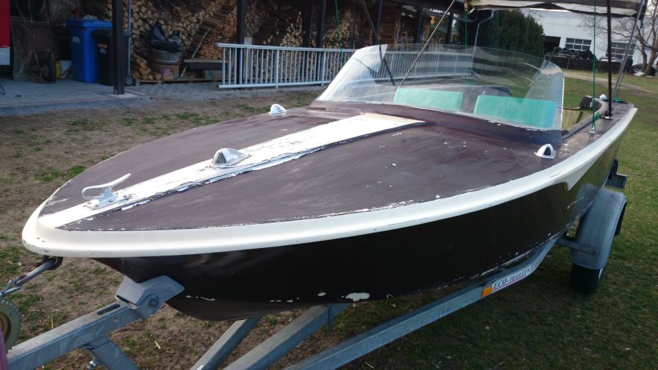 DDR Sportboot Motorboot Angelboot Bastelboot Peetzsee 430x160cm in Kloster Lehnin