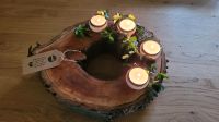Teelichthalter rustikal Baumscheibe Kirsche Kerzenständer Holz Sachsen - Moritzburg Vorschau