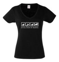 Reiter T-Shirt Evolution of Riding Geschenk Lustig Pferde Nordrhein-Westfalen - Enger Vorschau