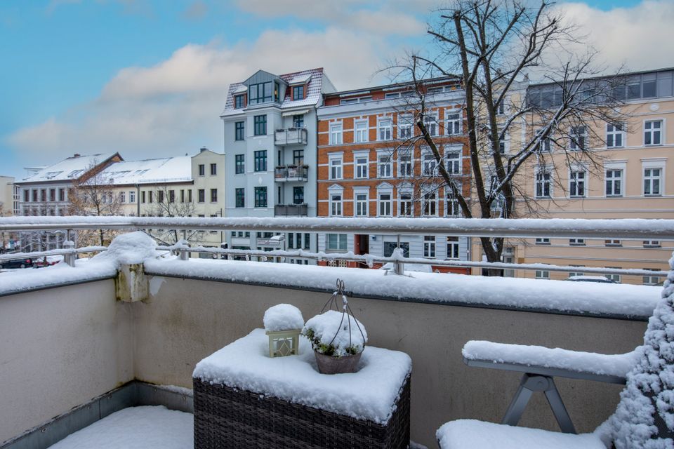 Zentral gelegene Eigentumswohnung mit 2 Balkonen und Tiefgaragenstellplatz in der Altstadt in Schwerin