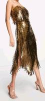 Party Midikleid in Gold mit Scherben-Details Nordrhein-Westfalen - Plettenberg Vorschau