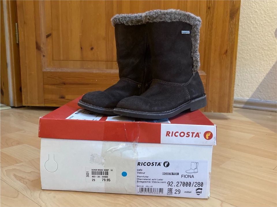 Ricosta Fiona Winterstiefel Leder braun 29 Tex in Groß Nordende