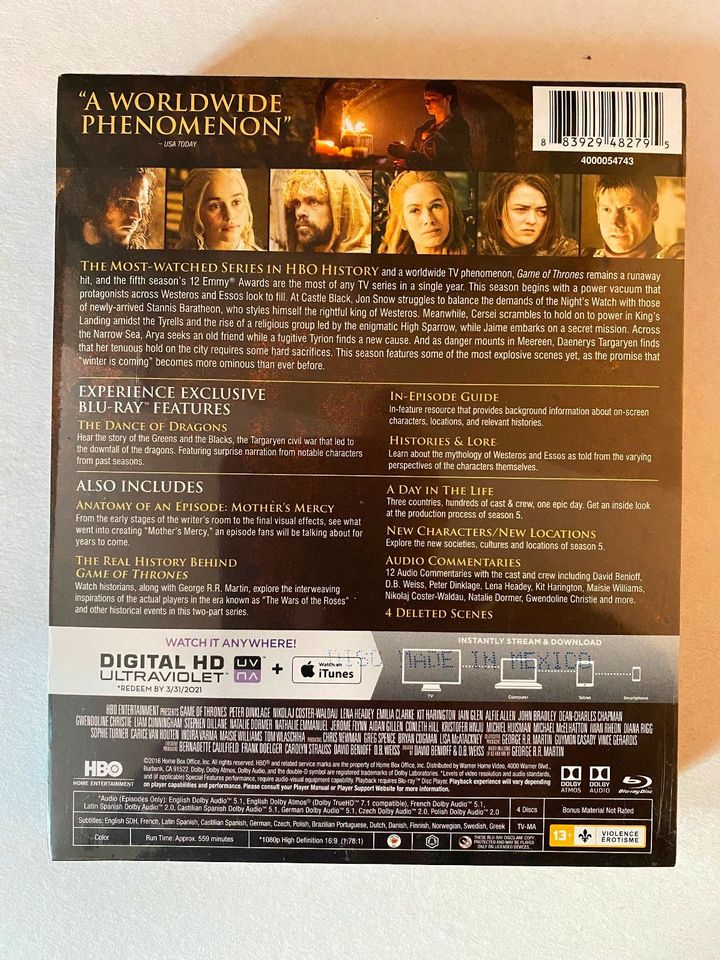 Game of Thrones - The Complete Fifth Season TOP!  BLU-RAY in Berlin
