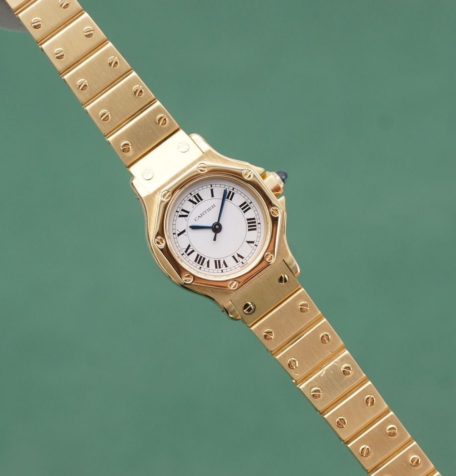 Cartier Lady Santos Octagon 0906 18K Gelbgold Automatik in Hamburg