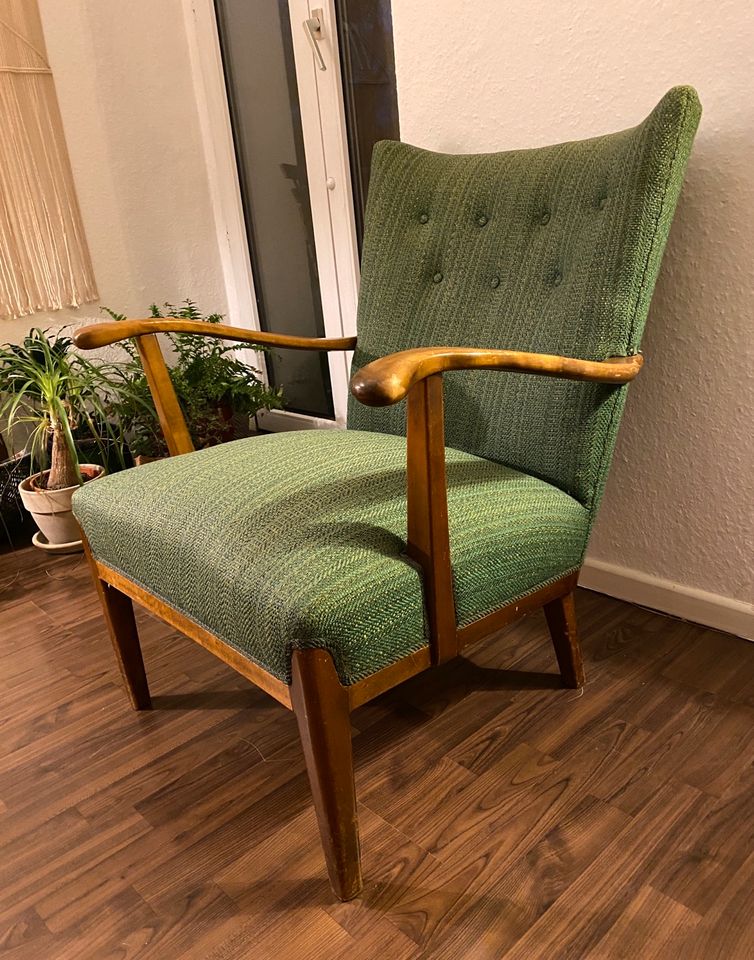 Zwei grüne Vintage Sessel Midcentury in Berlin