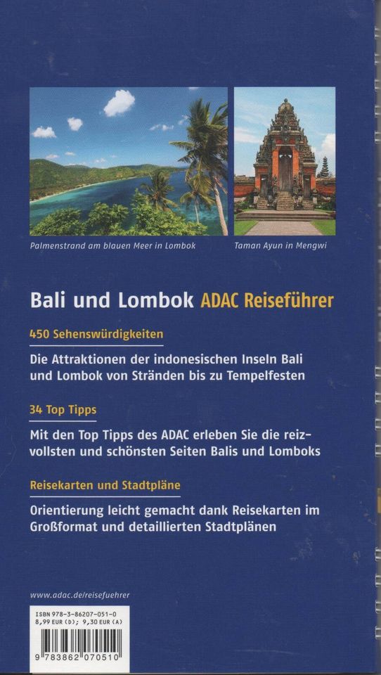 ADAC Reiseführer Bali und Lombok NEU mit Maxi-Klappkarte in Nürnberg (Mittelfr)