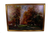 H. Alschner 1930 Allee mit Bäumen Wald Herbststimmung 102x75 cm Dresden - Blasewitz Vorschau