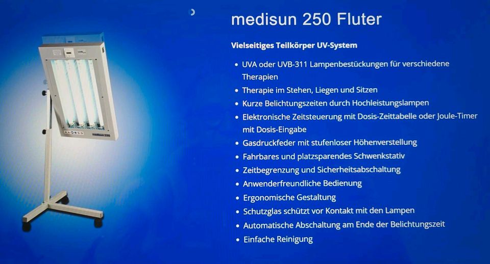 Behandlungsgerät Haut UV-Licht "medisun 250 Fluter" in Magdeburg