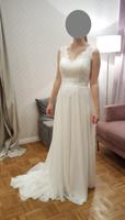 Hochzeitskleid Vintage Spitze Fließend 38 ivory Hessen - Birkenau Vorschau