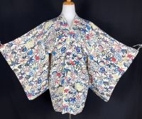 Vintage Antik Haori Kimono Jacke Japan Seide Creme Weiss Blumen Friedrichshain-Kreuzberg - Friedrichshain Vorschau