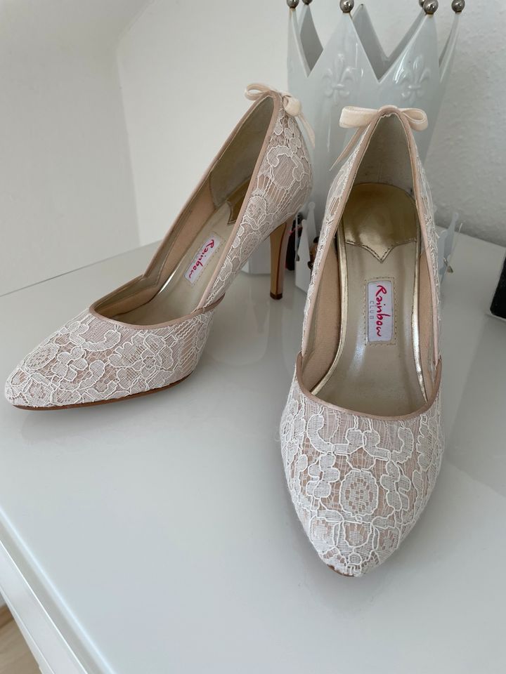 Pumps Brautschuhe  Rainbow Club Gold Ivory in Wiesbaden