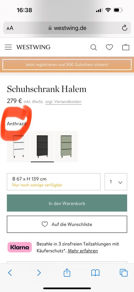 Schuhschrank zu Verkaufen NEU in Bruchhausen-Vilsen