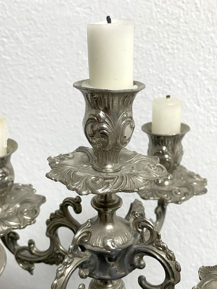Kerzenständer 35cm 5-armig silber Barock Stil antik Vintage in Dresden