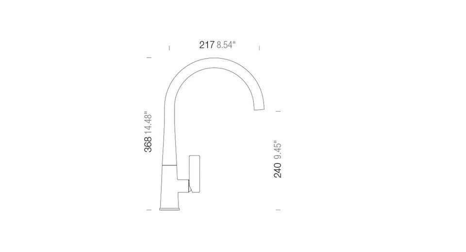 Schock Armatur Gota 521000S, Schwarz, Hochdruck, Festauslauf in Walldürn