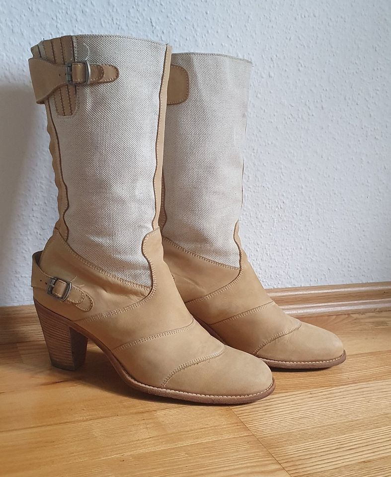 BELSTAFF ROADMASTER 1955  Stiefel Gr: 40 Leder - Leinen in beige in Altenkirchen