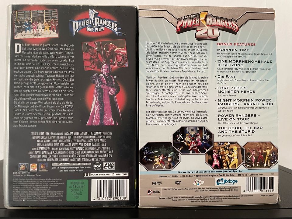 Mighty Morphin Power Rangers DVD Box + VHS Film in Nienburg (Weser)