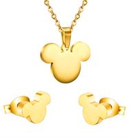 Kinder Schmuckset 18K Gold Halskette+ Ohrringe Mickey Mouse Set Sachsen-Anhalt - Loitsche-Heinrichsberg Vorschau