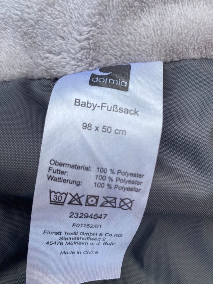 Baby Fußsack 98 x 50 für Kinderwagen oder Babyschale in Konstanz