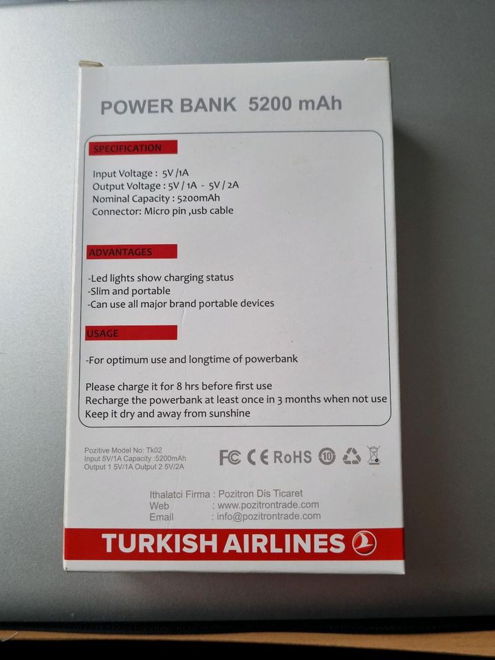 Powerbank von Türkisch Airlines in Neu Ulm