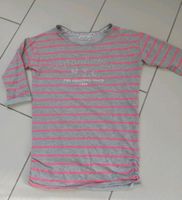 H&M Halbarm LongShirt 158 164 grau neon pink gestreift Niedersachsen - Edemissen Vorschau