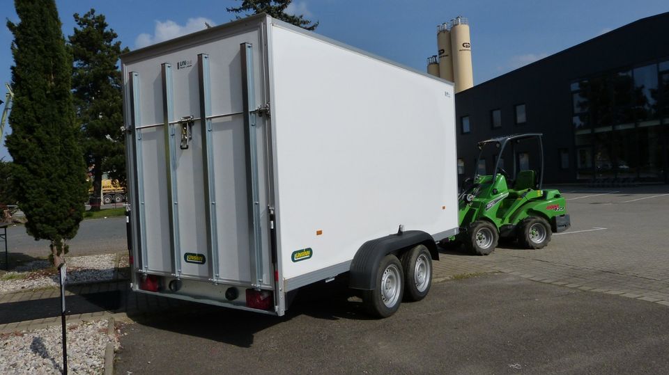 ❗❗❗SONDERPREIS❗❗❗ Unsinn UKU 361719-26-14 ULK 2636-14-1750 Leichtbau Kofferanhänger Box Plywood 524951 2600kg 366x175cm Tandem Auffahrklappe Auffahrrampe KFZ Tandem Umzug abschließbar Motorrad Quad in Leipzig