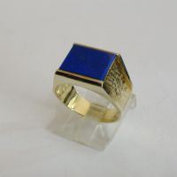 Siegelring mit Lapislazuli aus 585er Gold 7,8gr, Größe 62 Nr. 677 Hannover - Mitte Vorschau