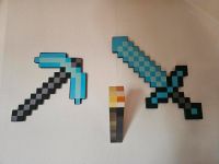 Minecraft Deko Diamant Hacke, Diamant Schwert, Fackel Nordrhein-Westfalen - Hellenthal Vorschau